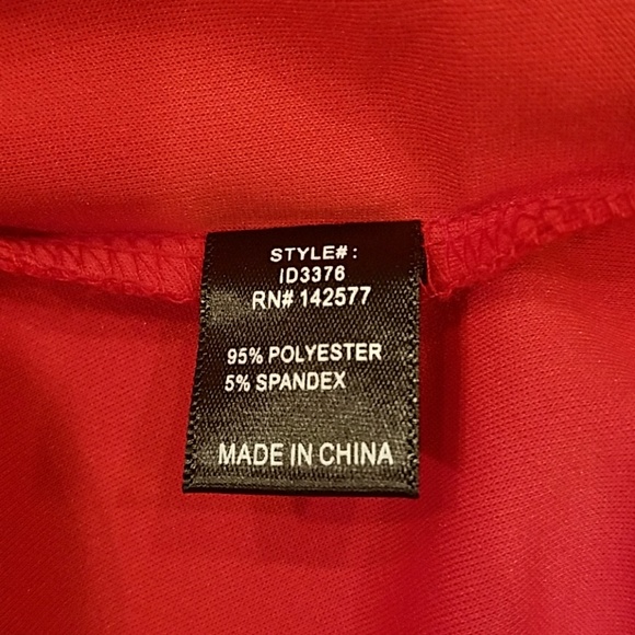 Iris Red Ruffled Cocktail Dress Size Small - Picture 7 of 8